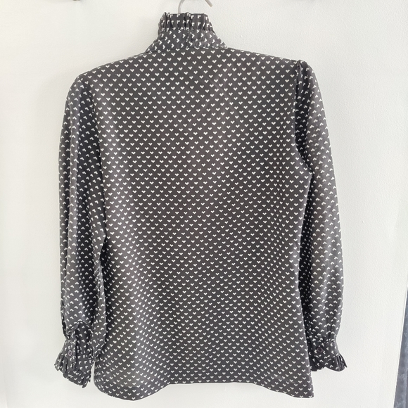 Vintage | b&w 🖤🤍 | Small | Oleg Cassini | blouse - Picture 7 of 14